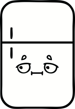 Buzdolabının orijinal şirin karikatürü.