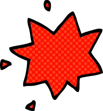 Orijinal karikatür patlama sembolü