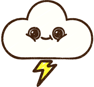 Orijinal Gök Gürültüsü Bulutu Tebeşir Çizimi