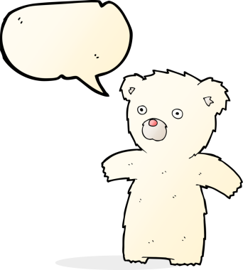 Konuşma baloncuklu orijinal kutup ayısı