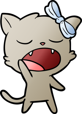 Esneyen kedi çizgi filmi.