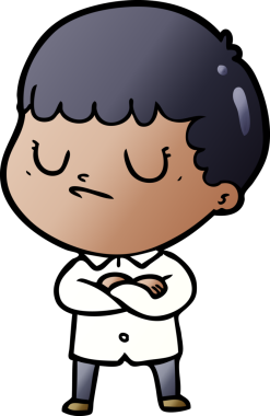 Orijinal karikatür huysuz çocuk