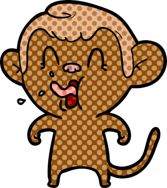 Orijinal çılgın çizgi film maymunu