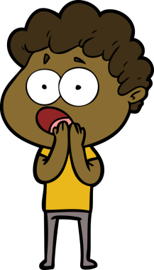 Orijinal karikatür adamı şaşırdı.