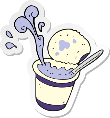 Orijinal yoğurt etiketi.