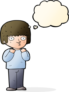 Orijinal çizgi film düşünce balonlu adamı şaşırttı.