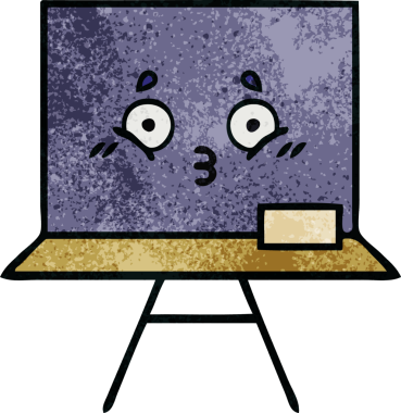 Bir karatahtanın orijinal grunge desen karikatürü