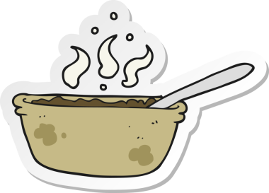 Çizgi film yahnisinin orijinal çıkartması.