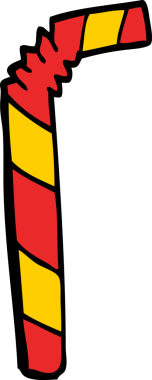 Orijinal karikatür çizgili saman