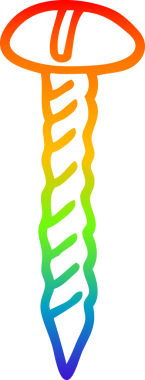 Pirinç bir vidanın orijinal gökkuşağı gradyan çizimi