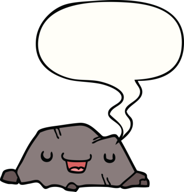 Konuşma balonlu orijinal karikatür.