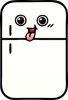 Buzdolabının gölgeli orijinal karikatürü.