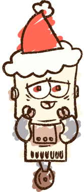 Orijinal Festive Robot Tebeşiri Çizimi