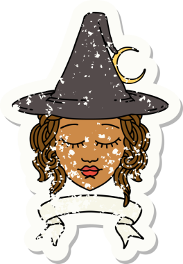 Orijinal Retro Dövme Biçimli Sancaklı İnsan Cadı Karakteri