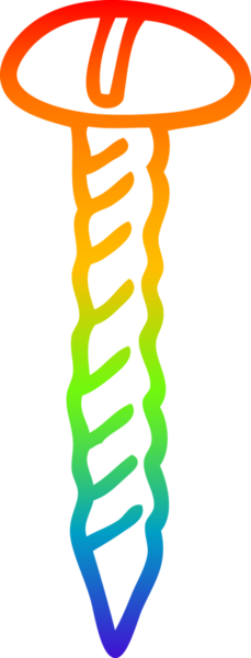 Pirinç bir vidanın orijinal gökkuşağı gradyan çizimi