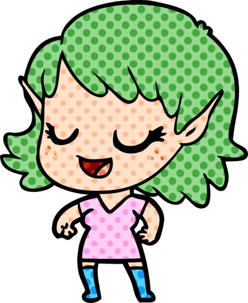 Orijinal mutlu elf kızı.