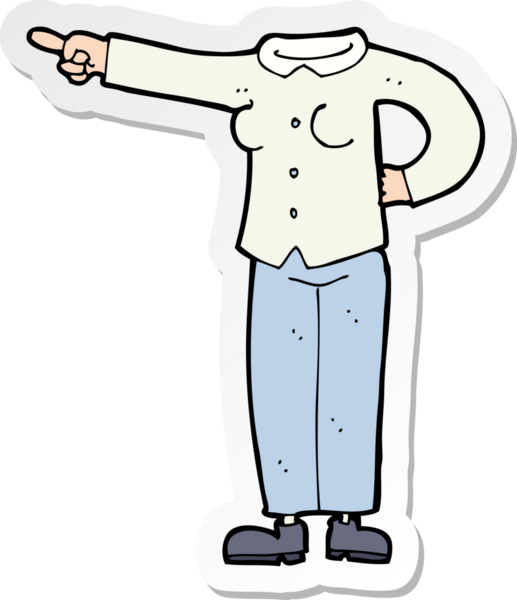 Bir karikatürün gövdesini gösteren orijinal etiket