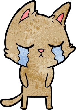 Orijinal ağlayan çizgi film kedisi