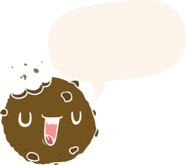 Konuşma baloncuklu orijinal çizgi film kurabiyesi