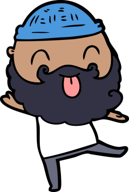 Dilini çıkaran sakallı, orijinal bir dansçı.