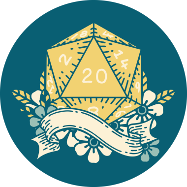 Orijinal Retro Dövme Biçimi Doğal 20 D20 zar atma