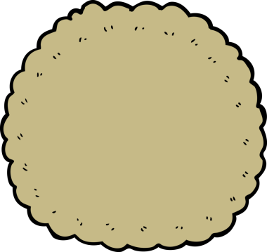 Bir insan tarafından çizilmiş orijinal bisküvi.