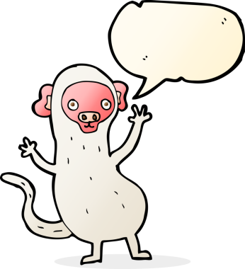 Konuşma balonlu orijinal çizgi film maymunu