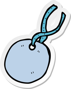 Çizgi film hediye etiketinin orijinal etiketi