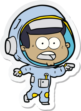 Çizgi filmin orijinal çıkartması astronotu şaşırttı.