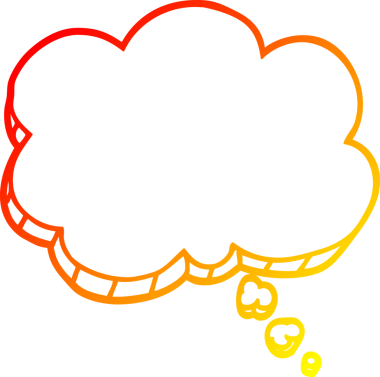 Bir çizgi film ifade baloncuğunun orijinal sıcak çizgi çizimi