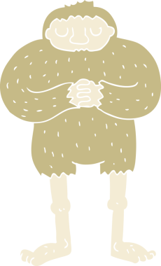 Orijinal düz renk çizgi film Koca Ayak