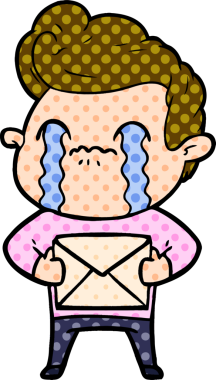 Orijinal çizgi filmci ağlıyor.