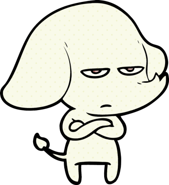 Orijinal kızgın çizgi film fili.