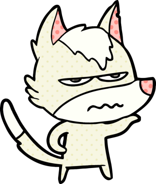 Orijinal rahatsız kurt çizgi filmi.