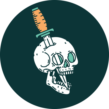 Bir kafatasının orijinal ikonik dövme şekli