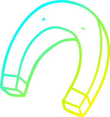 Bir karikatür mıknatısının orijinal soğuk gradyan çizimi