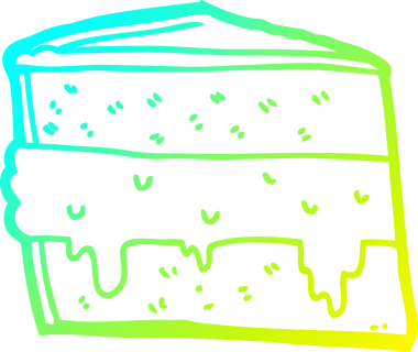 Çizgi film pastasının orjinal soğuk gradyan çizimi