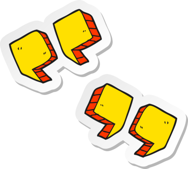 Çizgi film tırnak işaretlerinin orjinal etiketi