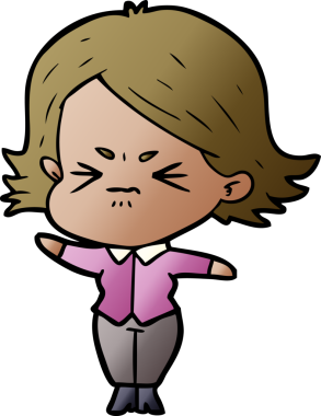 Orijinal kızgın kız çizgi filmi.