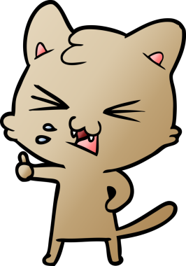 Orijinal çizgi film kedisi tıslama