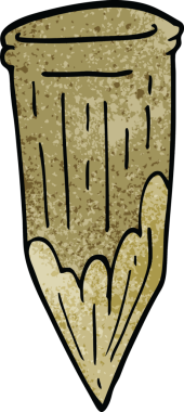 Orijinal çizgi film karalama tahtası kazığı