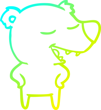 Orijinal bir çizgi film ayısı çizimi