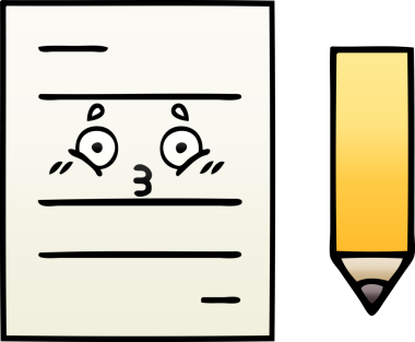 Bir test kağıdının orjinal gölgelendirilmiş karikatürü