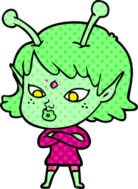 Orijinal güzel uzaylı kız.