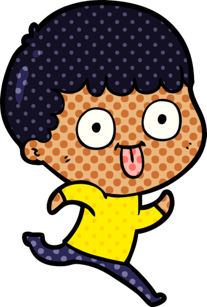 Orijinal karikatür adam bakıyor.