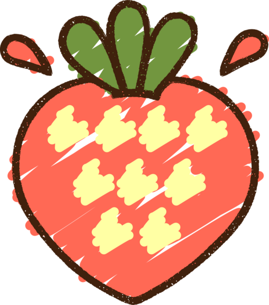 Orijinal Çilek Tebeşiri Çizimi