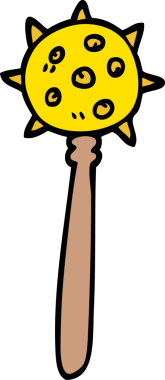 Orijinal karalama ortaçağ topuzu