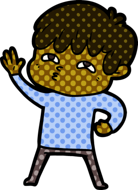 Orijinal karikatür meraklı adam