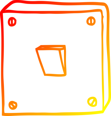 Bir çizgi film ışık anahtarının orjinal sıcak çizgi çizimi