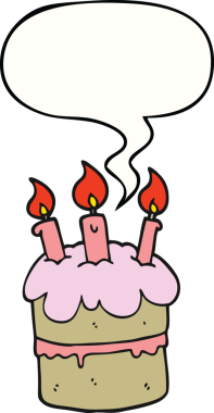 Konuşma balonlu orijinal doğum günü pastası